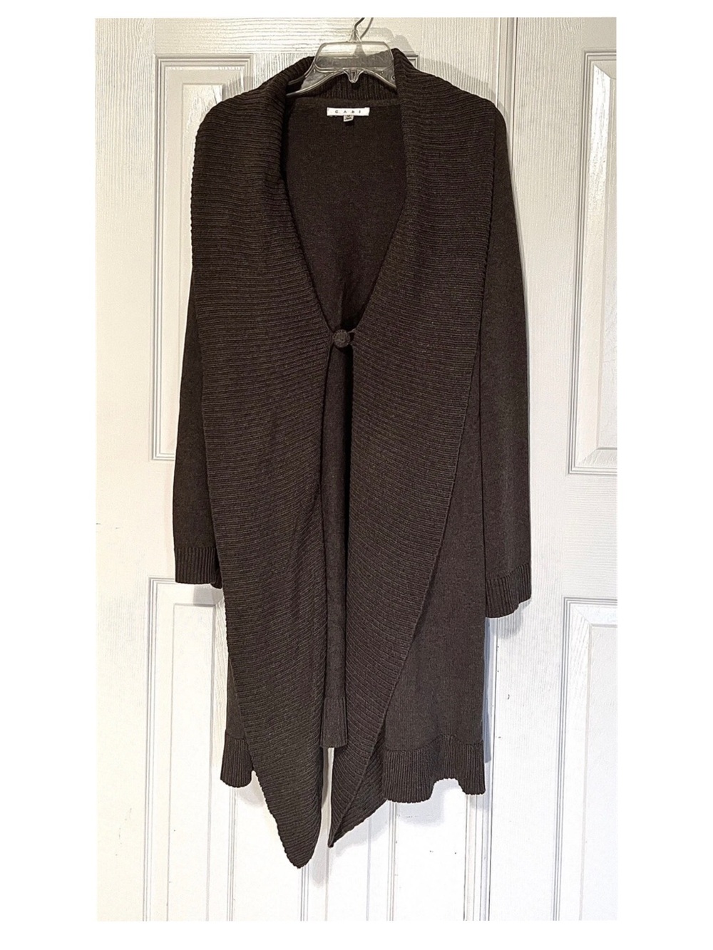Cabi Women Brown Collared Long Sleeve Sweater Cardigan Medium